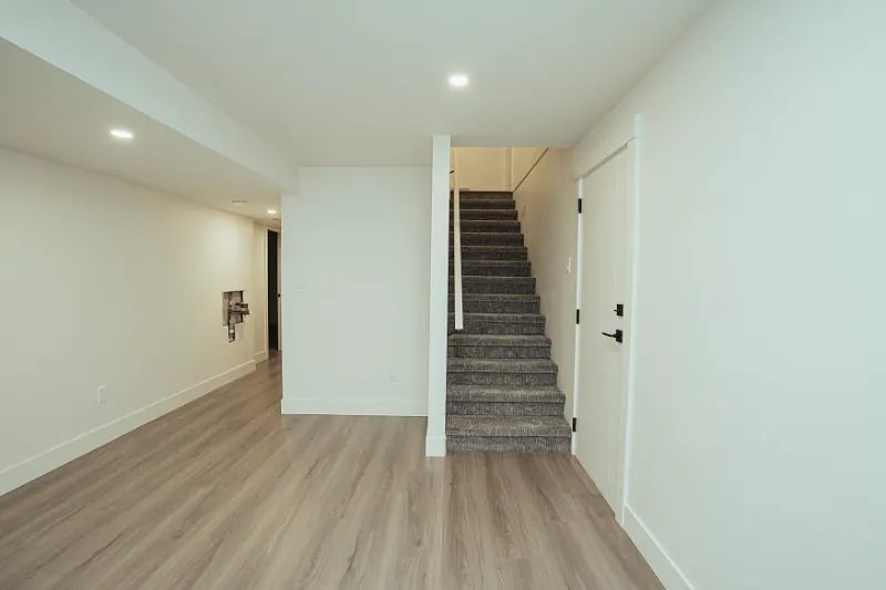 Finished basement renovation in Kamloops, BC by Double G Construction