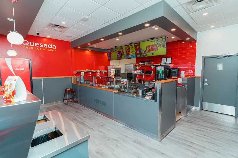 Quesada Burritos & Tacos restaurant build-out in Kamloops, BC by Double G Construction