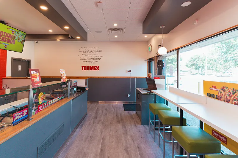 Quesada Burritos & Tacos restaurant build-out in Kamloops, BC by Double G Construction
